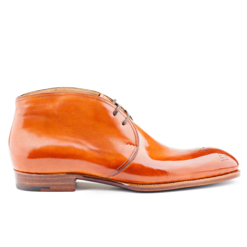 Handmade Orange Classic Desert Boots