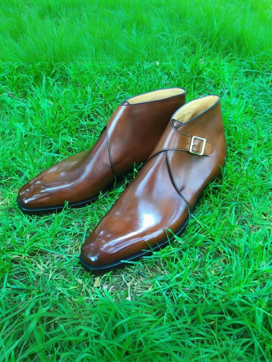 Handmade Luxury Vintage Single Monk Boots