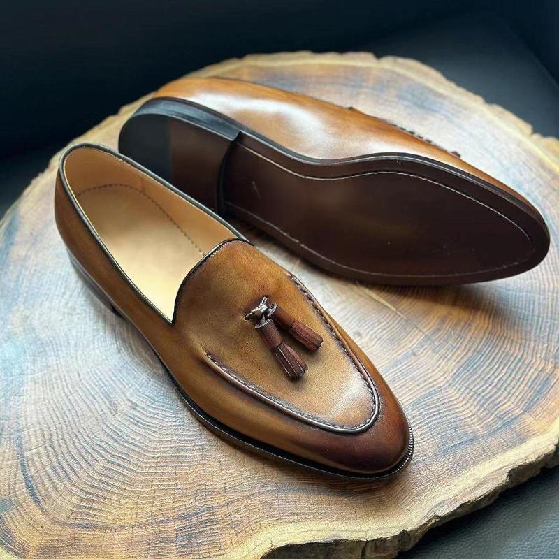 Italian Handmade Leather Tassel Loafers