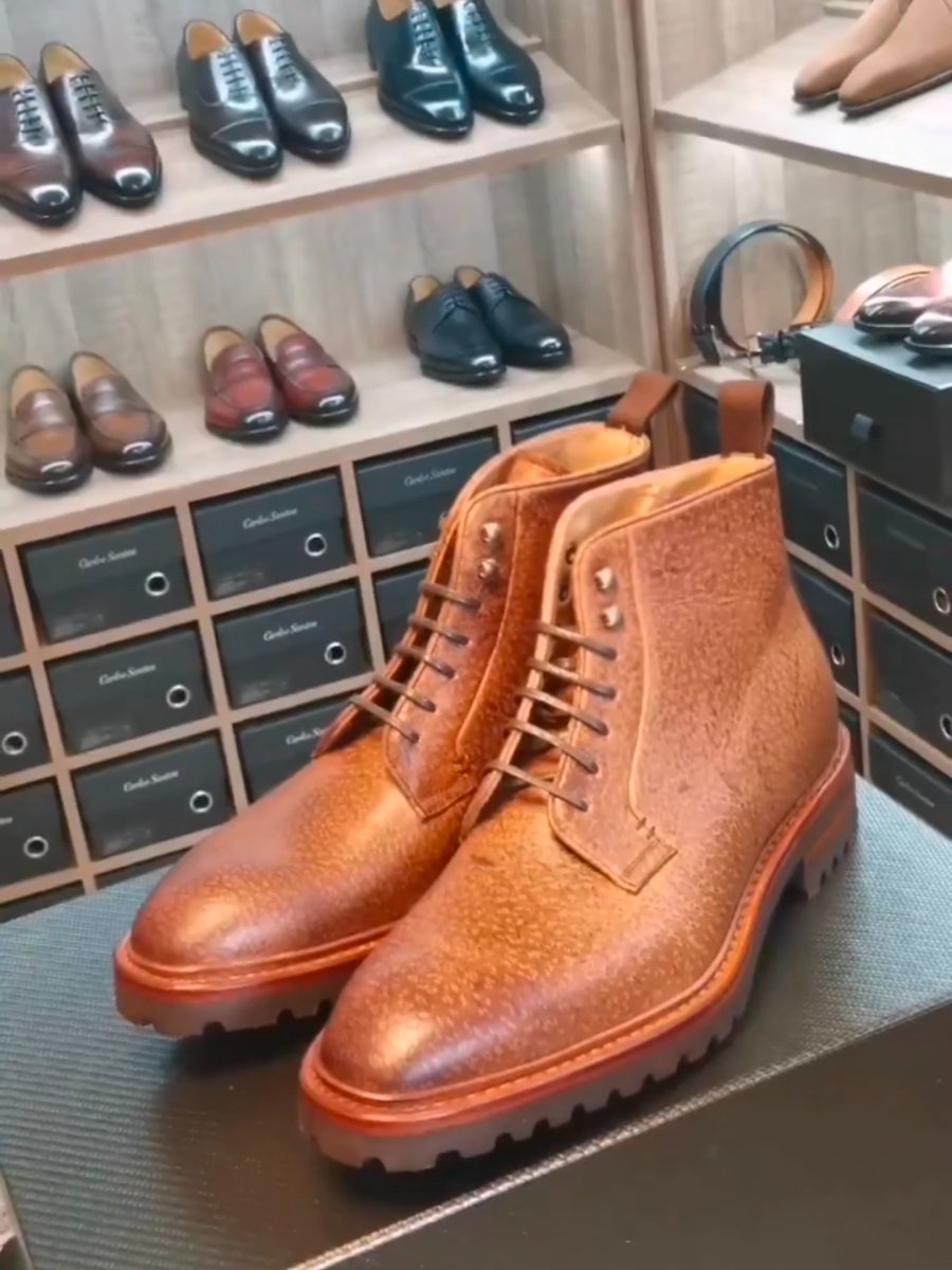 Handmade Men's Leather High Top Work Boots