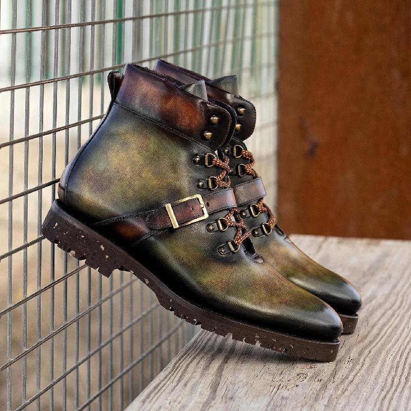 Handmade Men's Stylish Leather Ankle Boots