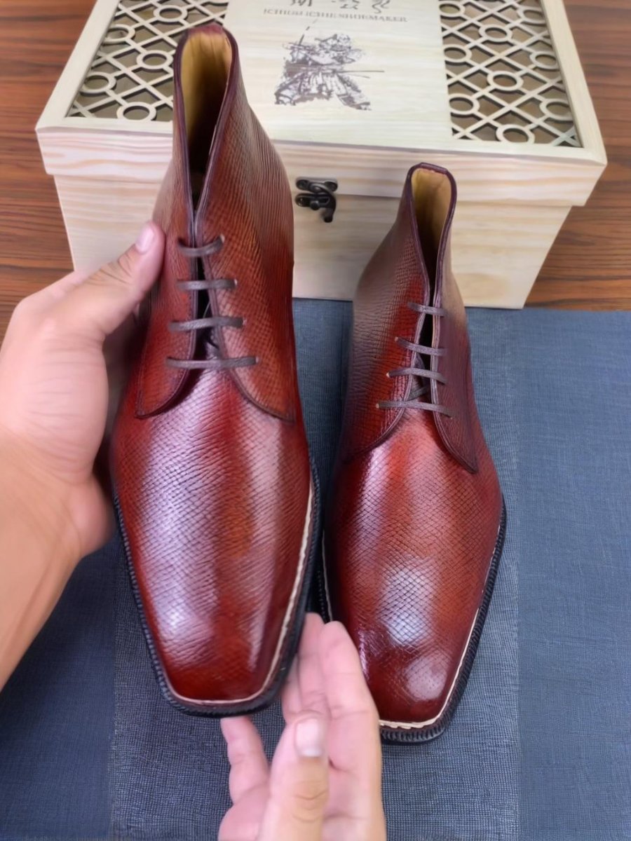 (⏰Last Day Promotion)Handmade Leather Lace-Up Chukka Boots-(Buy 2 Free Shipping✔️)