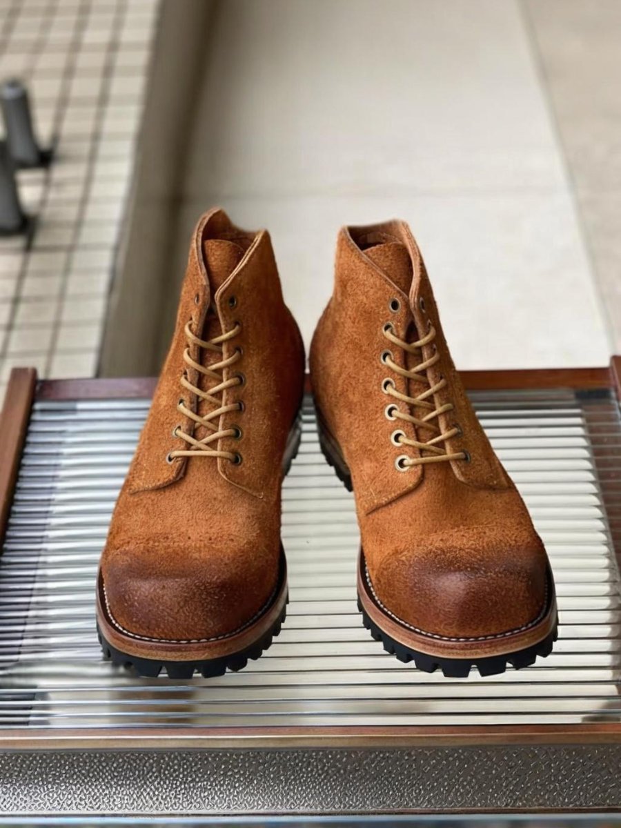 Men's Square Toe Suede Work Boots