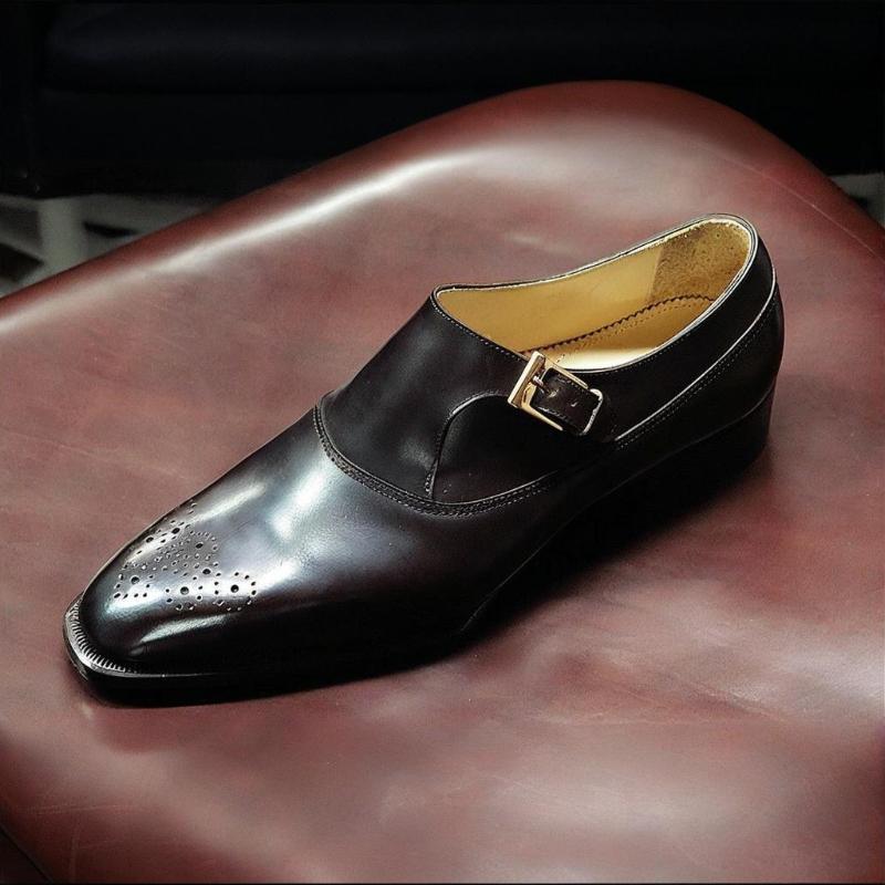 Luxury Handmade Formal Monk - Black