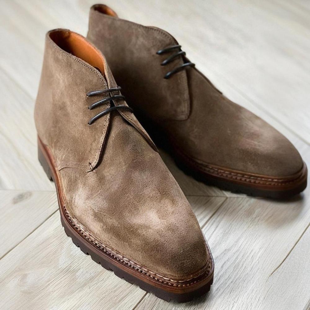 Handmade Men's Suede Chukka Boots