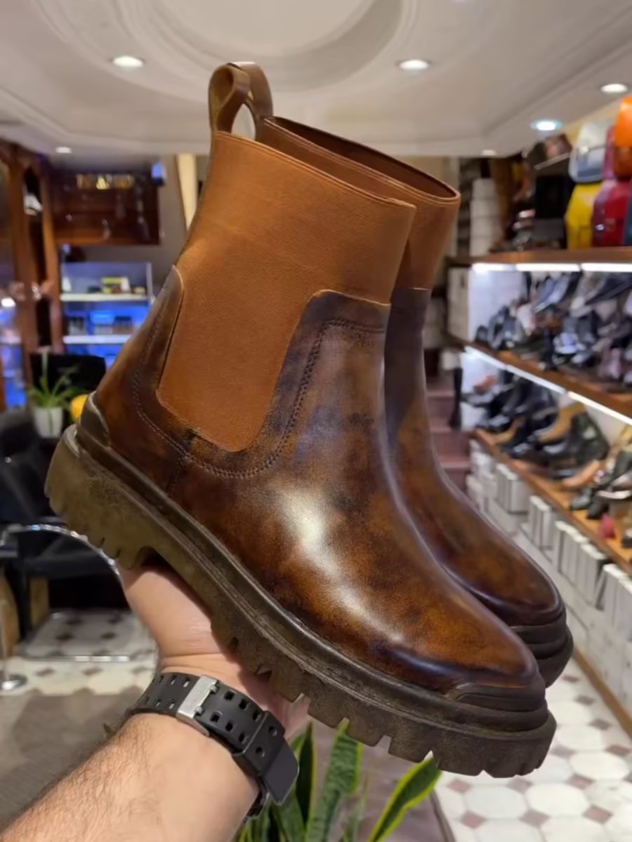 Handmade Men's Leather Chelsea Boots