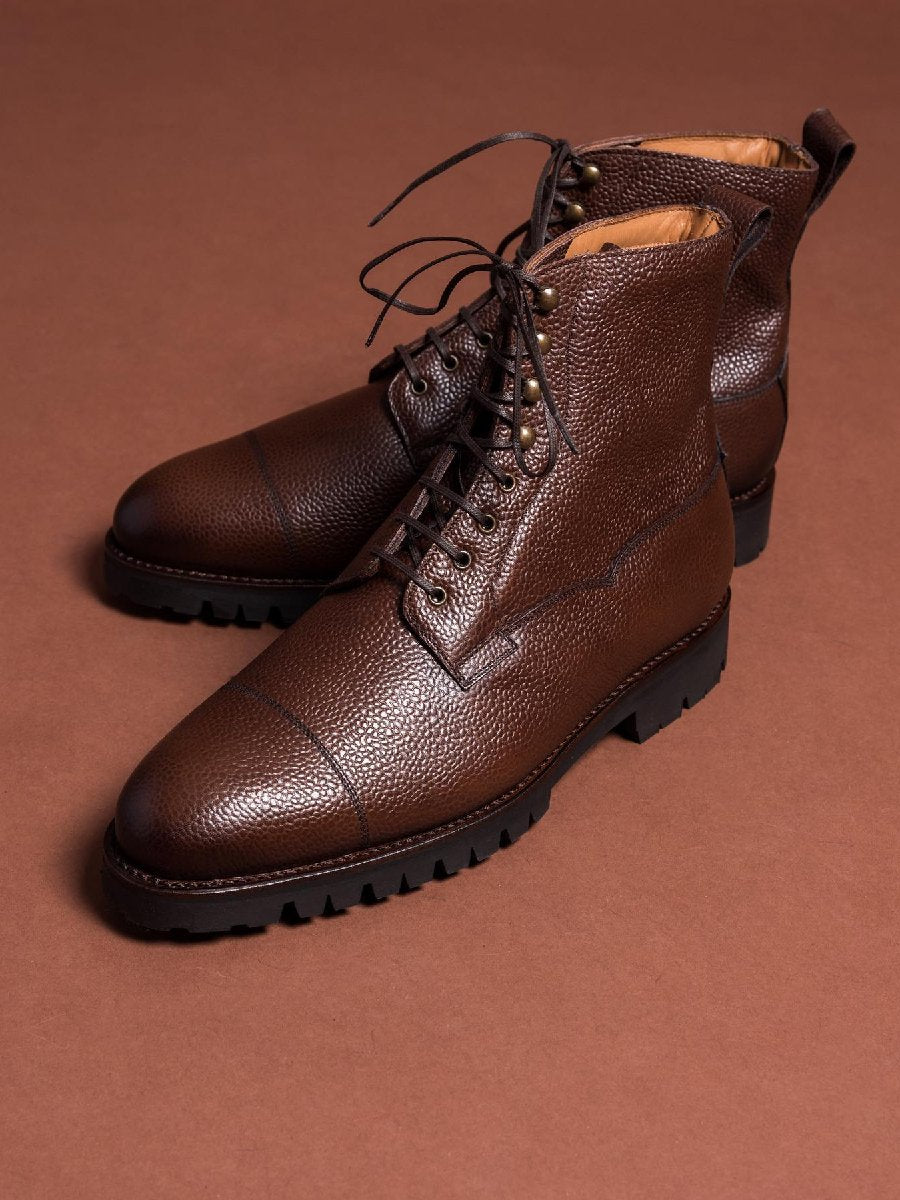 Handmade Wool Lined Lace-Up Work Boots