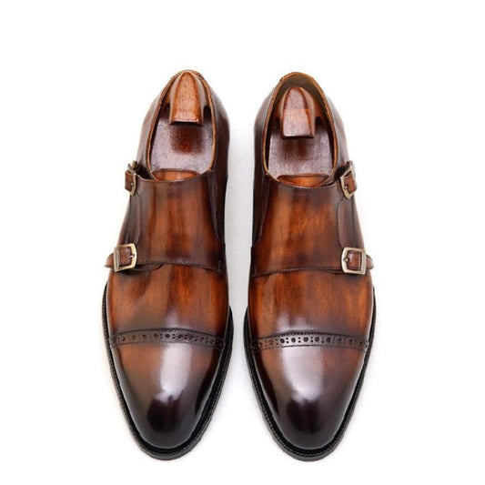 Men's Classic Formal Leather Monk Shoes