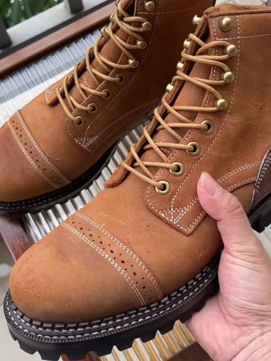 Handmade Men's Classic Leather Work Boots