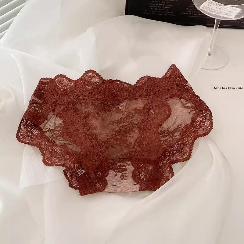Pure desire sexy women's underwear low waist lace edge mesh breathable