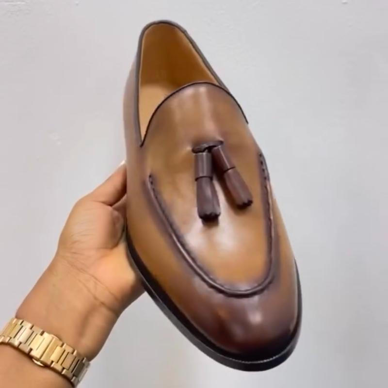 Italian Handmade Leather Tassel Loafers