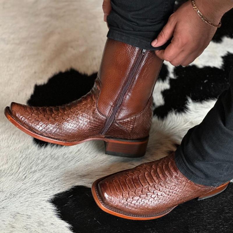 Cowboy Men's Leather Boots - Brown