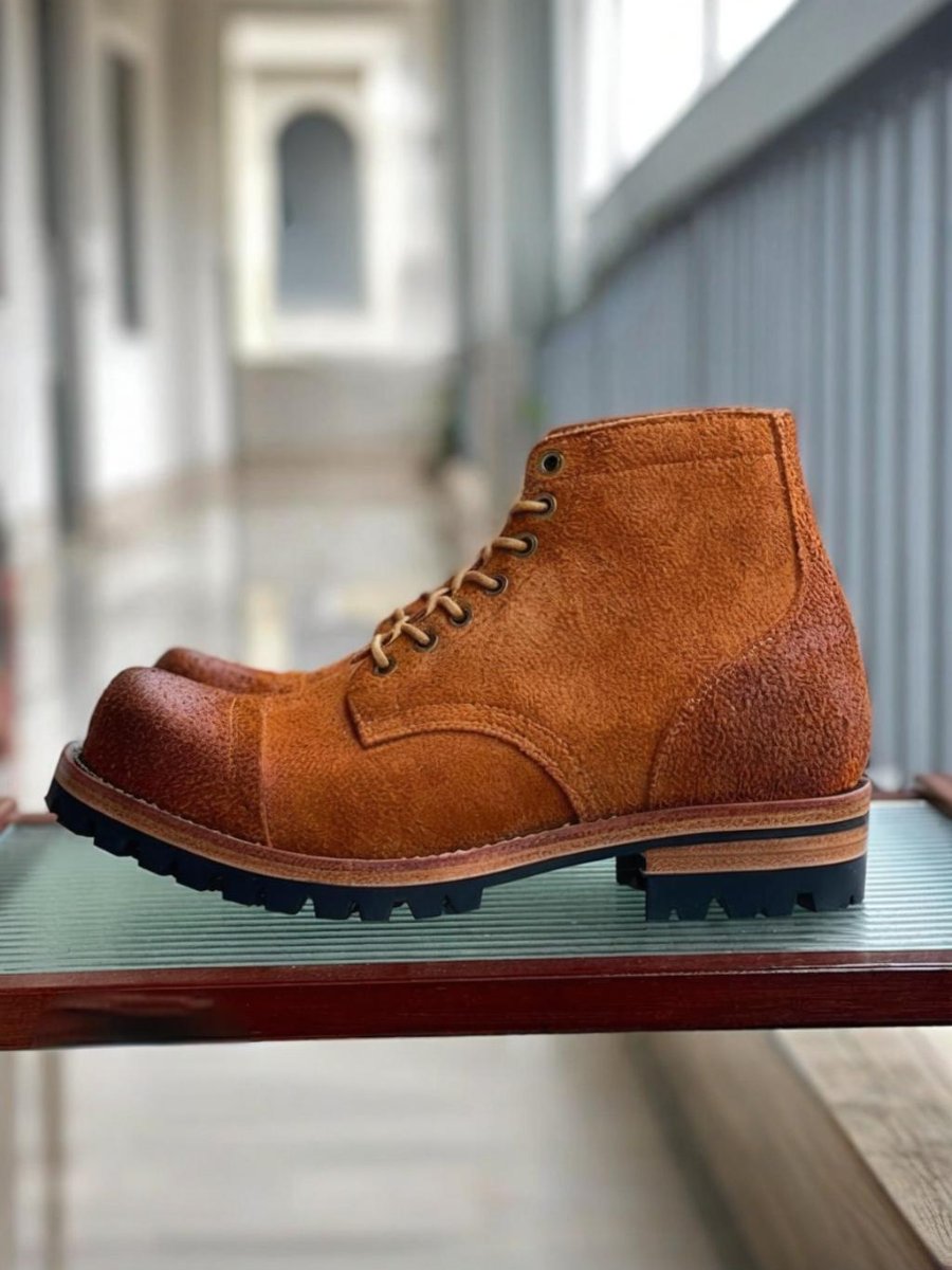 Men's Square Toe Suede Work Boots