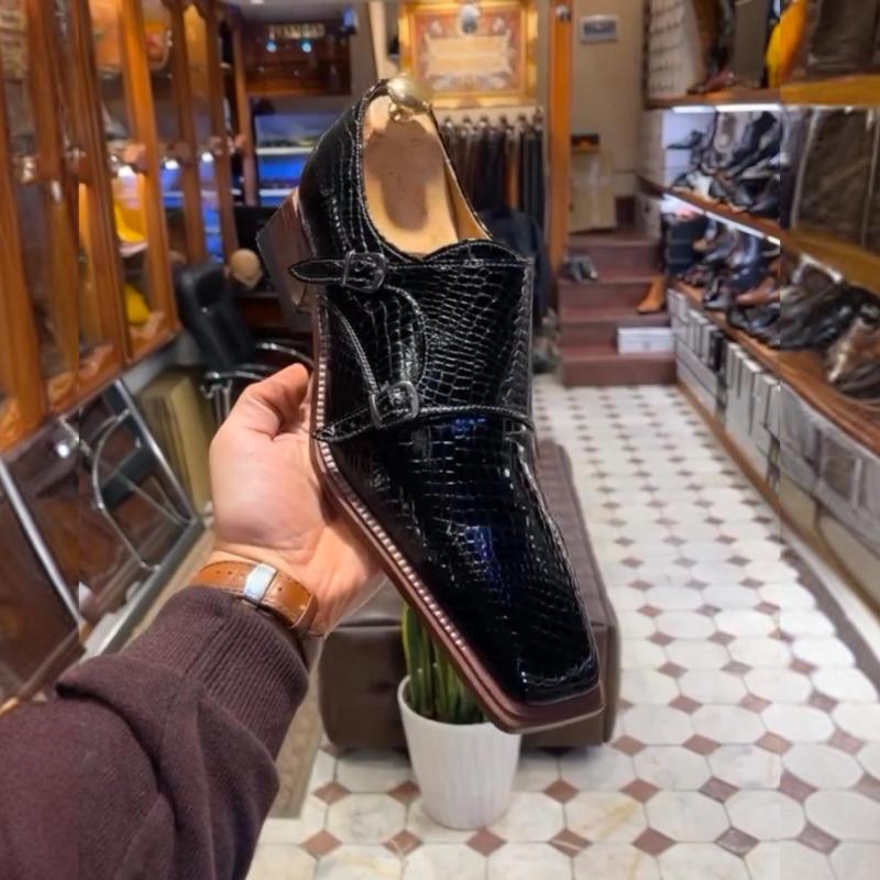 Classic Formal Business Black Monk Shoes