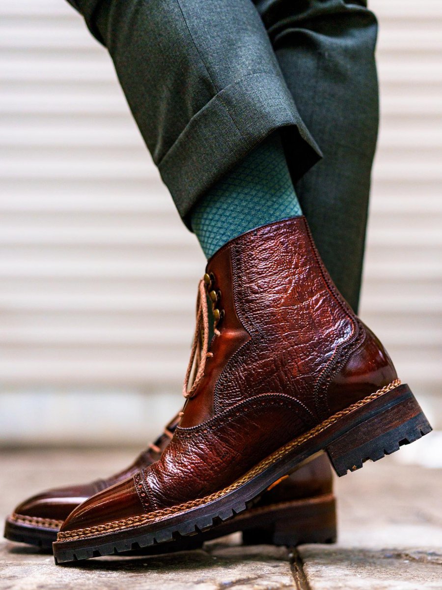 Handmade Men's Luxury Lace-Up High Top Boots