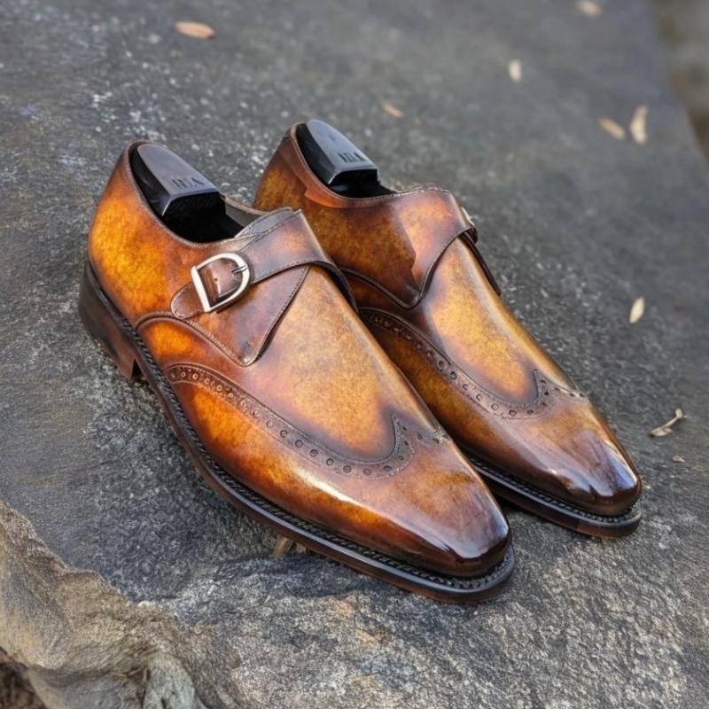 Handmade Luxury Sculpted Formal Single Monk