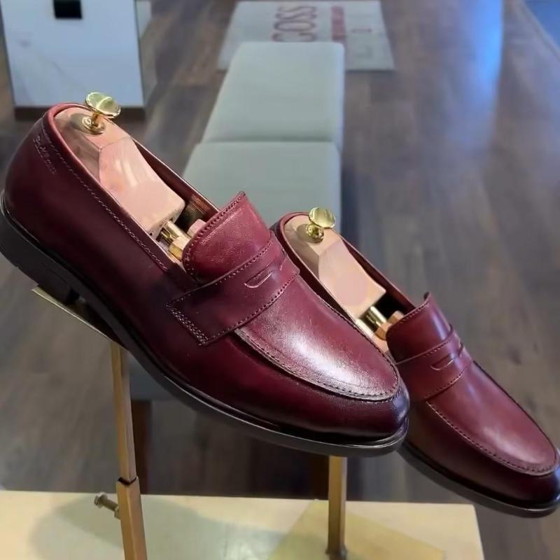 Men's Formal Business Casual Fashion Loafers - Wine