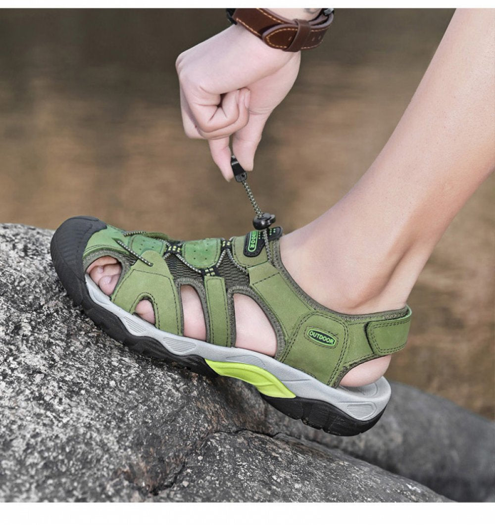 Summer leather sandals