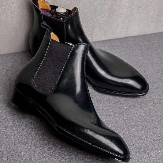 Handmade Men's Casual Ankle Boots  | Premium Leather Shoes for Men