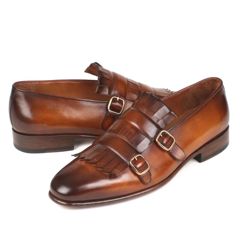 Men's Formal Business&Casual Leather Monk Shoes