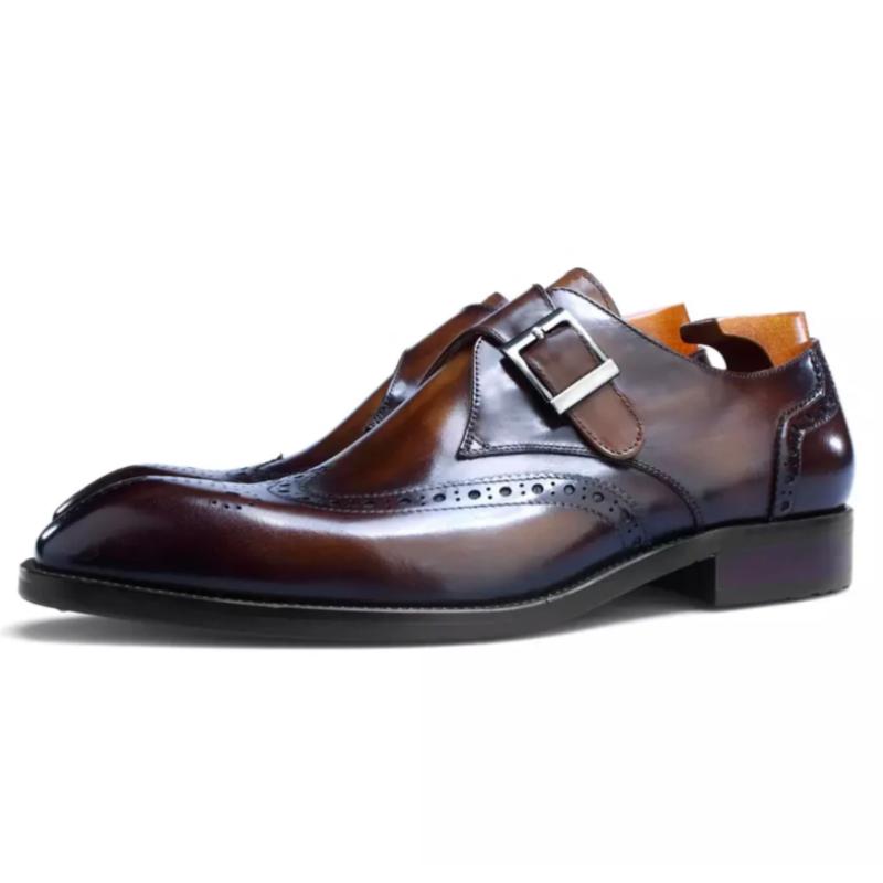 Men's Classic Formal Leather Monk Shoes