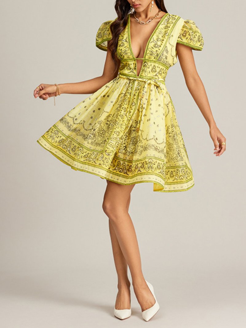 Stylish printed blend mini dress
