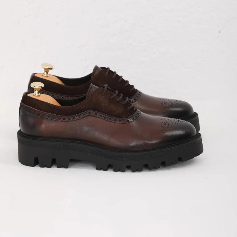 Luxury Design Office Men’s Shoes-Coffee-Brown