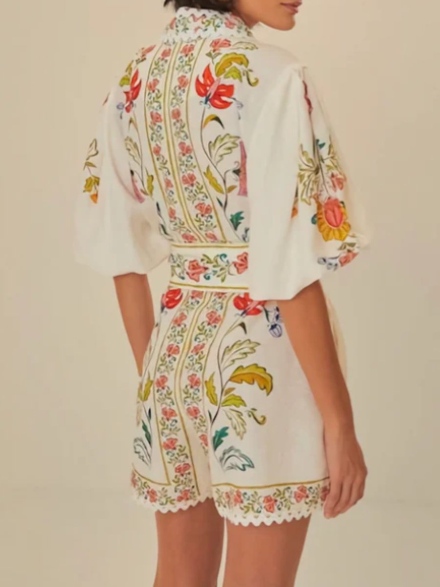 SS24 Floral Jumpsuit With Pockets