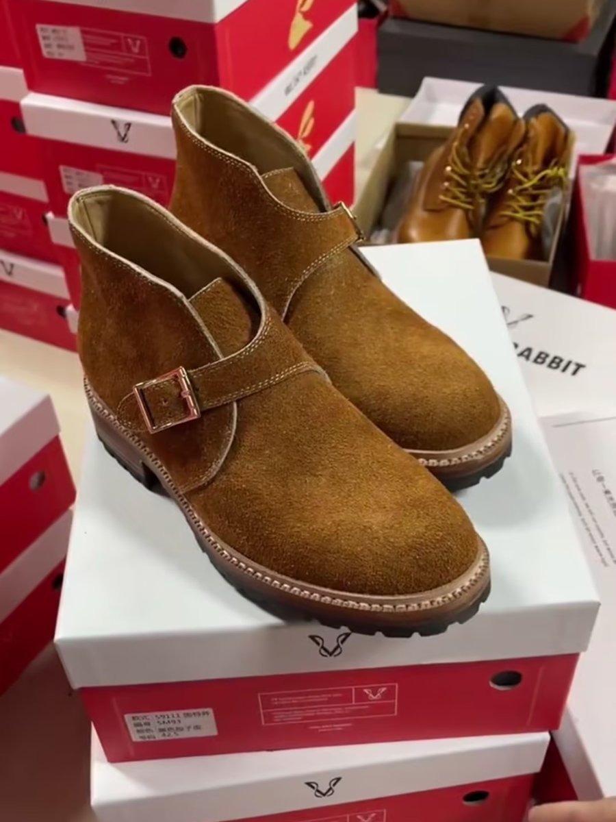 Suede Single Strap Monk Boots