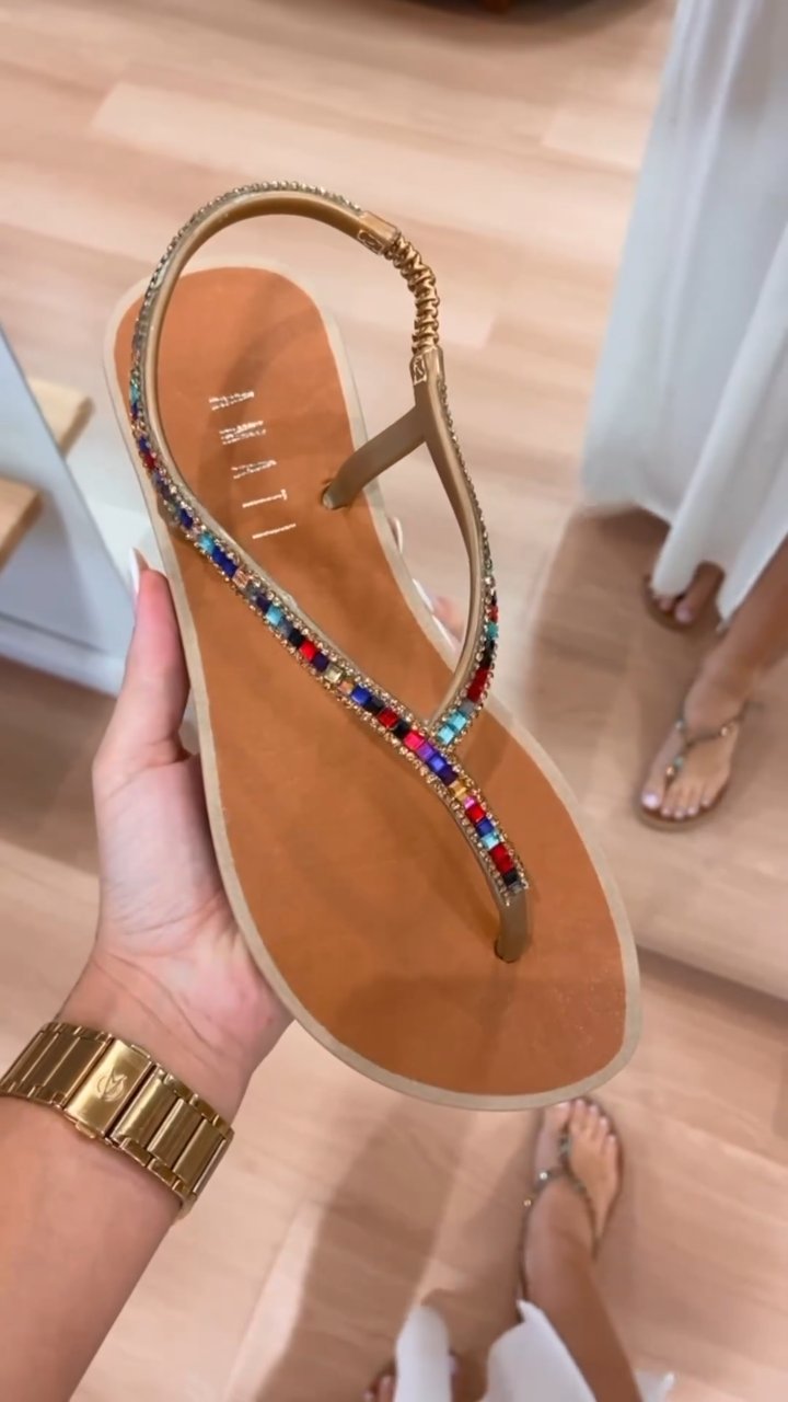 Crystal flat sandals