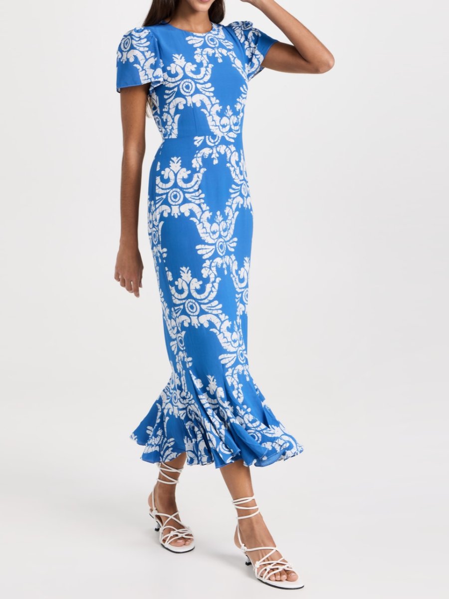 Blue Printed Dancing Dress