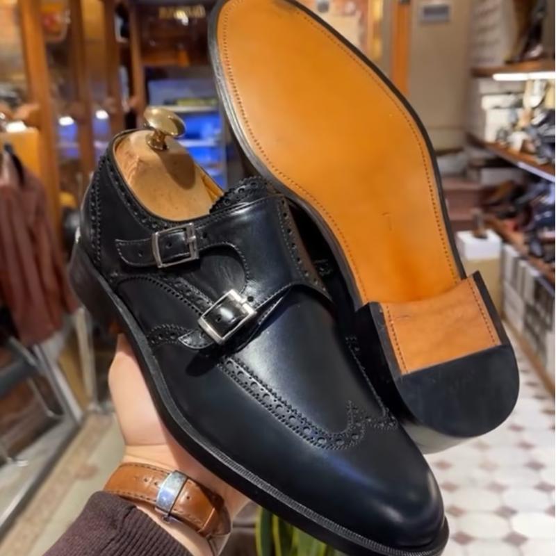 Men's Classic Formal Business Leather Monk Shoes