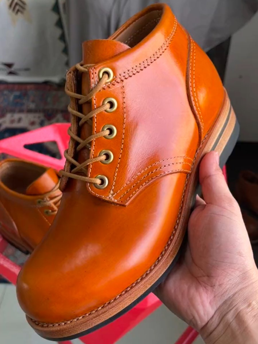 Handmade Men's Leather Workwear Ankle Boots