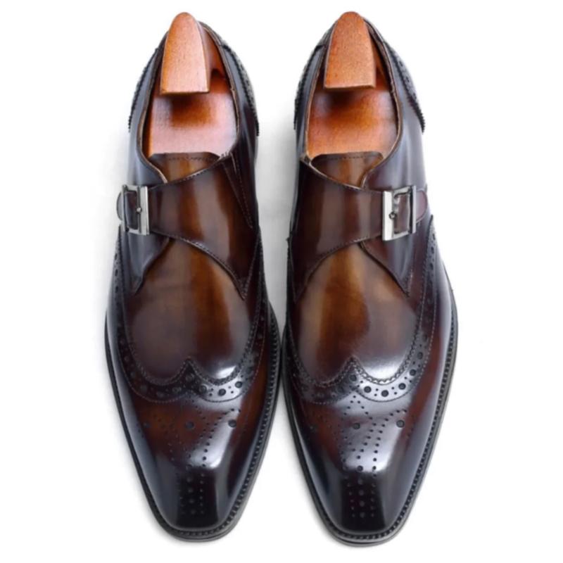 Men's Classic Formal Leather Monk Shoes