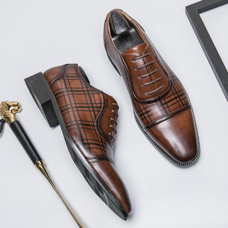 Pointed Toe Business Formal Oxford Shoes