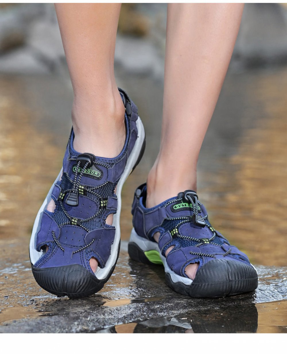 Summer leather sandals
