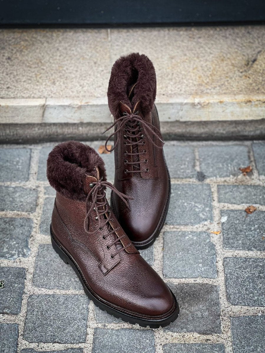 Wool Lined Waterproof Warm Leather Boots