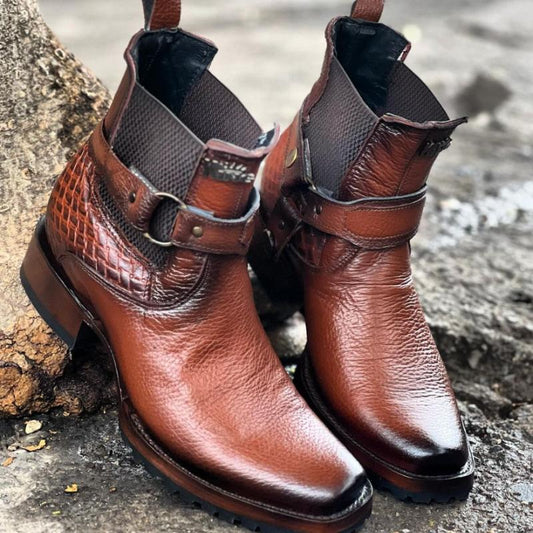 Men's Leather Suit Boots