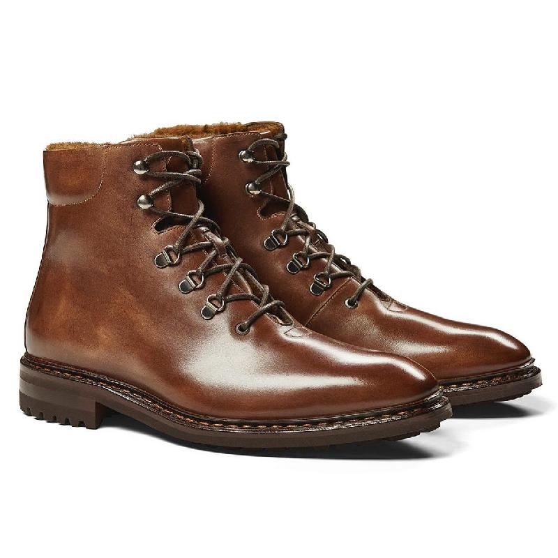 Handmade Men's Padded Outdoor Leather Boots