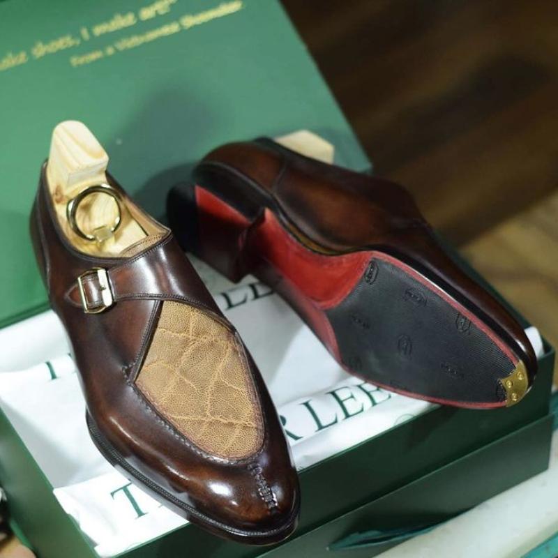 Men's Italian Handmade Genuine Leather Munk Shoes