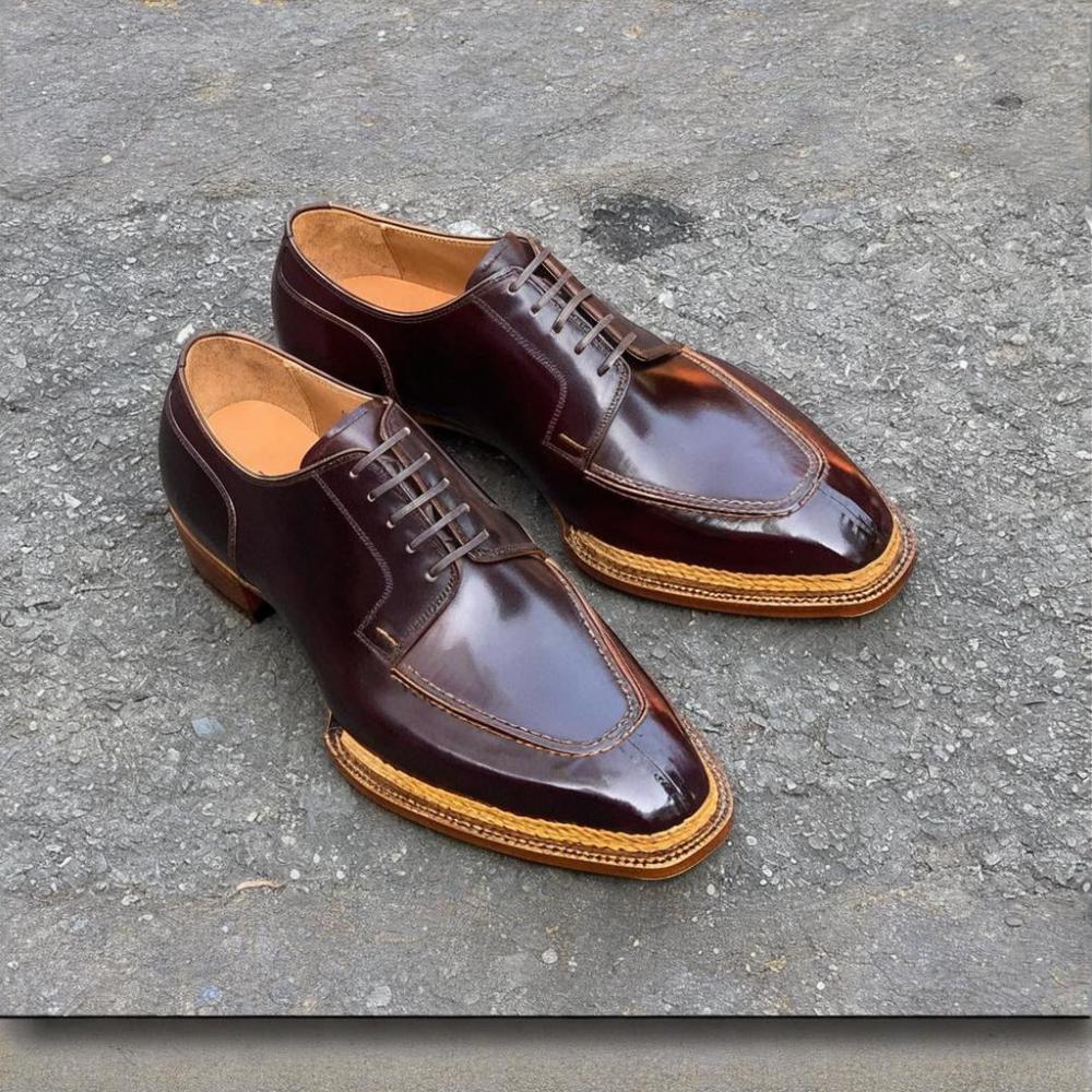 Italian Handmade Luxury Oxfords - Burgundy