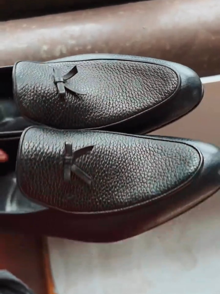 (Buy 2 Free Shipping✔️)Handmade Genuine Leather Loafers - Black