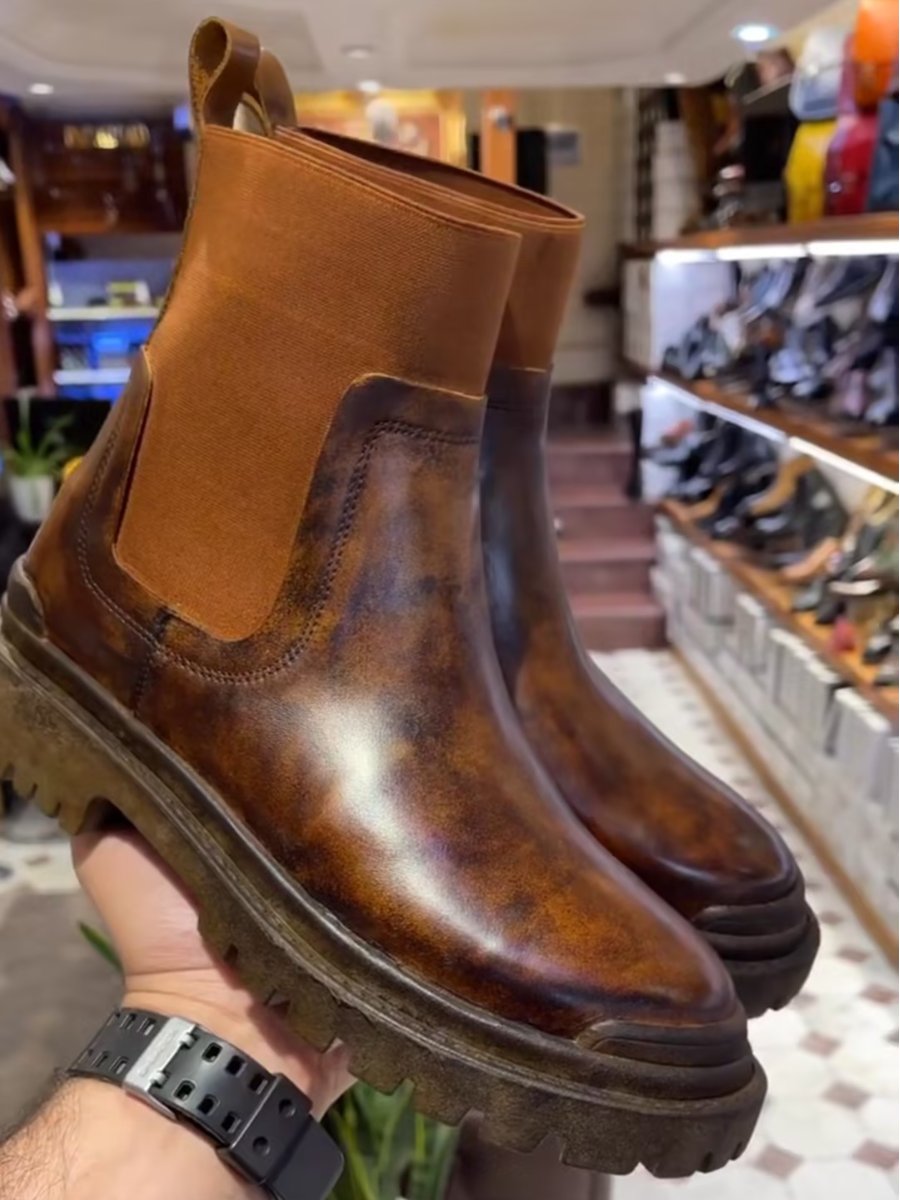 Handmade Men's Leather Chelsea Boots