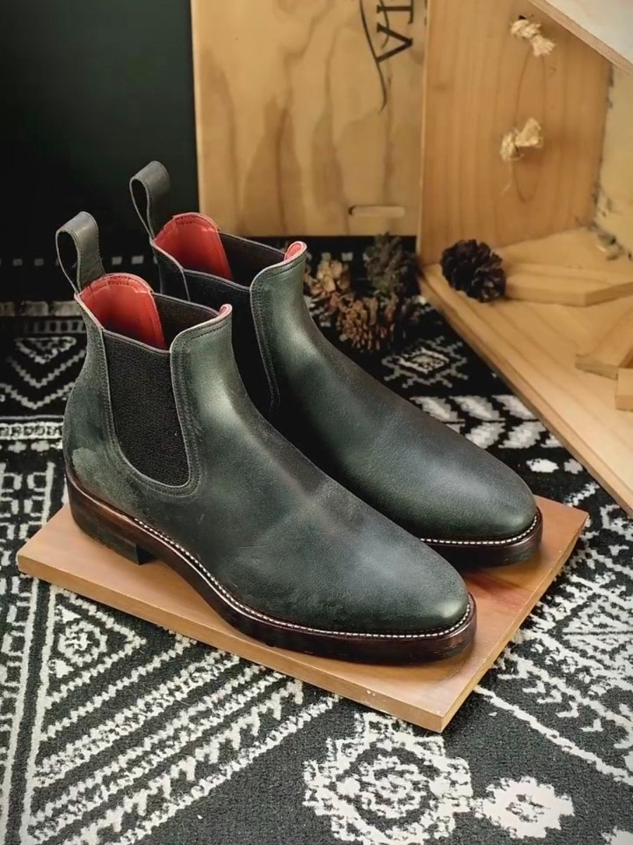 Handmade Classic Men's Leather Chelsea Boots