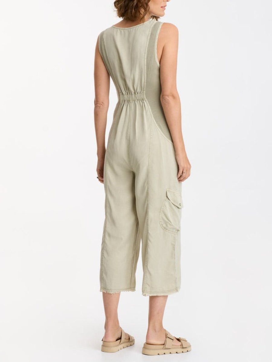 Summer crop exposed casual travel jumpsuit