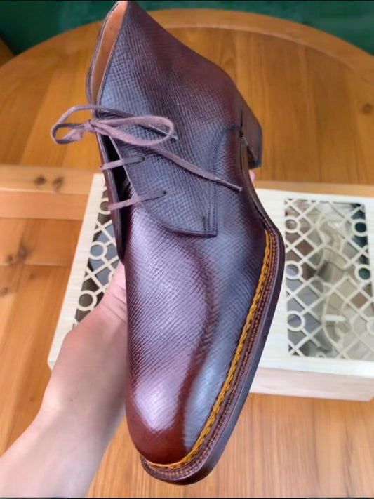 (⏰Last Day Promotion)Handmade Leather Lace-Up Chukka Boots-(Buy 2 Free Shipping✔️)