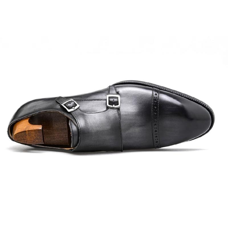 Men's Classic Formal Leather Monk Shoes