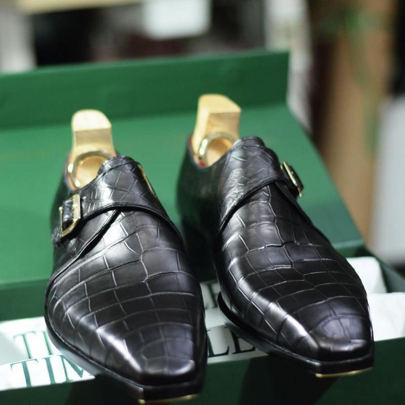 Italian Handmade Leather Monk Shoes