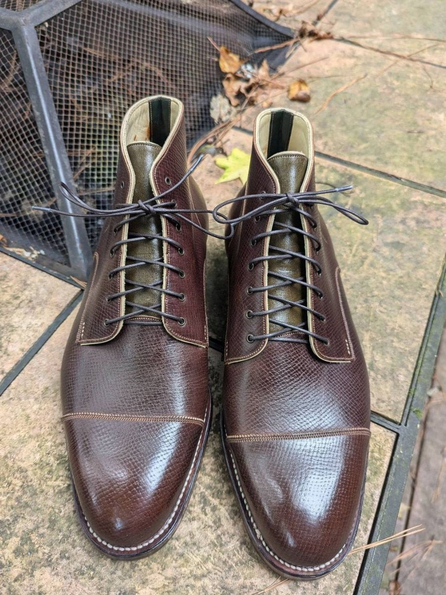 Handmade Men's Leather Work Ankle Boots