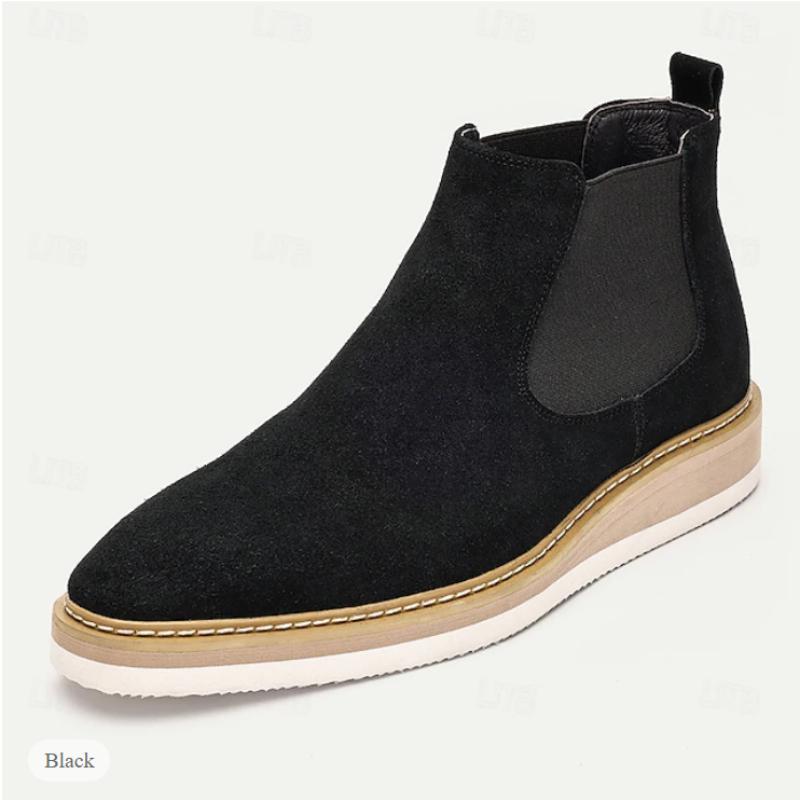 Men's Black Sanded Leather Chelsea Boots (Buy 2 Pce Free Shipping✔)